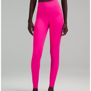 Sonic Pink lululmeon leggings 25”